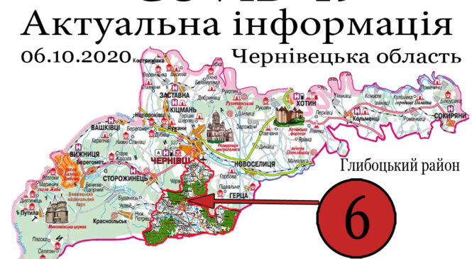 За минулу добу, 5 жовтня, у Глибоцькому р-ні + 6 а на Буковині зафіксовано 158 нових випадків зараження коронавірусом