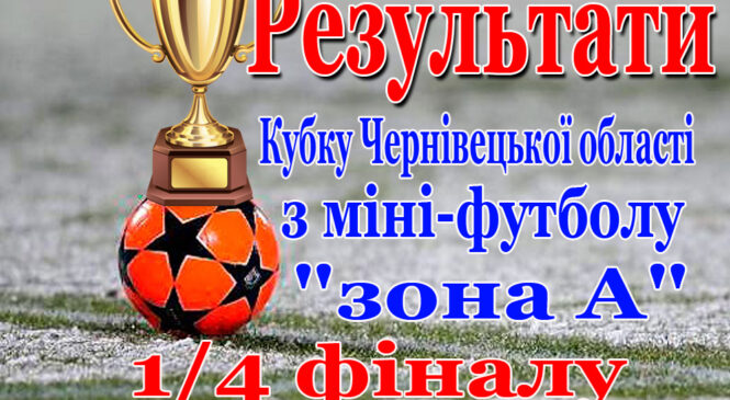 1/4 фіналу Кубку області з міні-футболу 2021 року