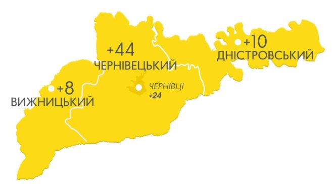 За минулу добу, 4 травня, на Буковині зафіксовано 62 нових випадки зараження коронавірусом
