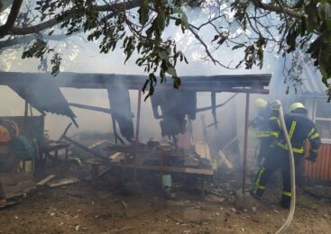 В результаті пожежі знищено господарську будівлю у селі Тарашани