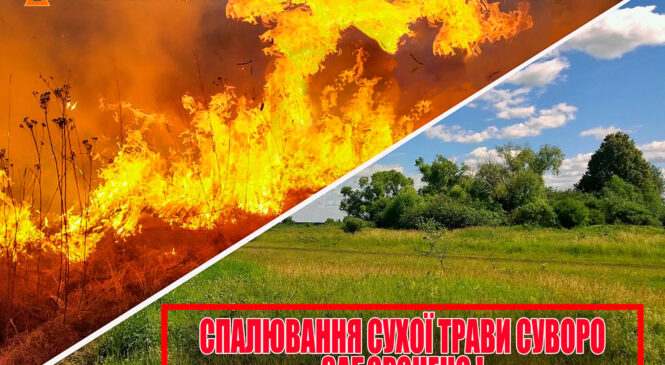 Не спалюй суху траву, не чини злочин!