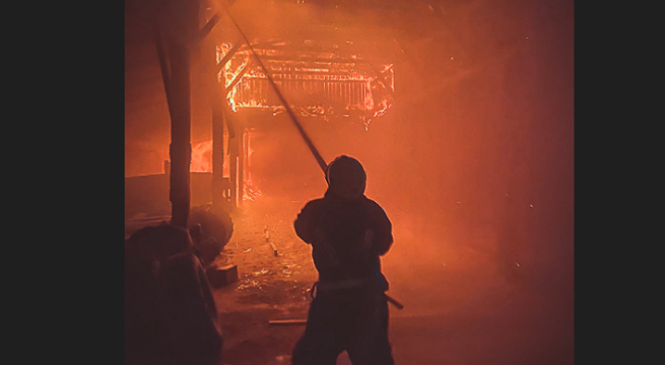 Вогонь охопив 300 кв. м: на Буковині вночі горів деревообробний цех